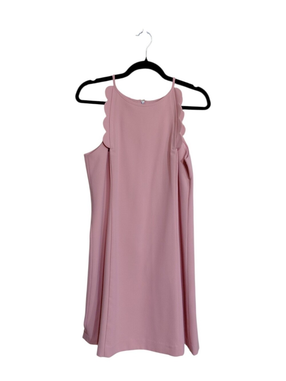 Ann Taylor Dusty Rose Scallop-Shoulder Midi Dress